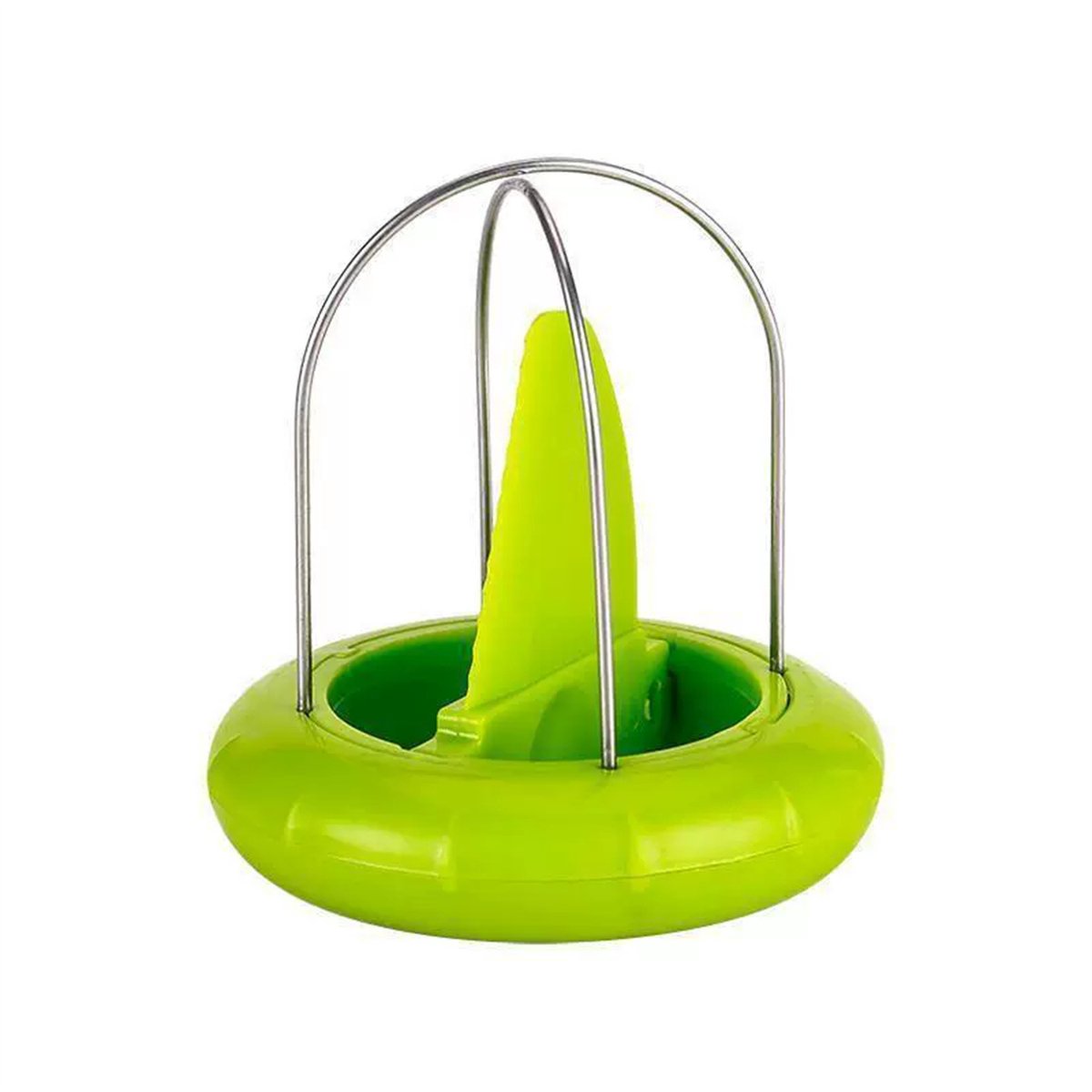 QTTVBTNA - Kiwi Schiller - RVS Fruit Peeler - Pitaya Schiller - Dubbele Functie voor Schillen & Snijden - Keukentool - Groen - 7x7 cm - 1 stuk