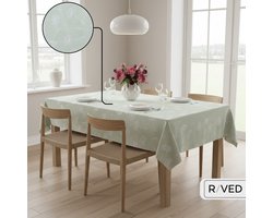 Raved Tafelzeil - 140 cm x 260 cm - Paardenbloem - Groen PVC Afwasbaar