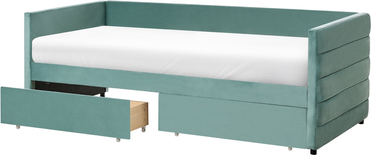 Beliani MARRAY - Bedbank - Mintgroen - 90 x 200 cm - Fluweel