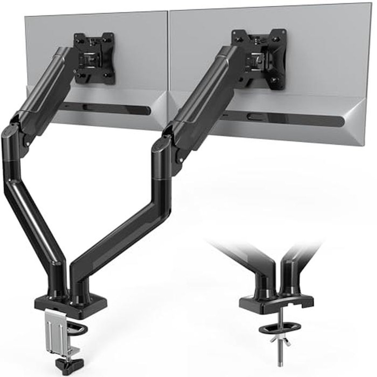 Dual Monitor Arm voor 13-32 Inch - Ergonomische Monitor Stand met Gasveer