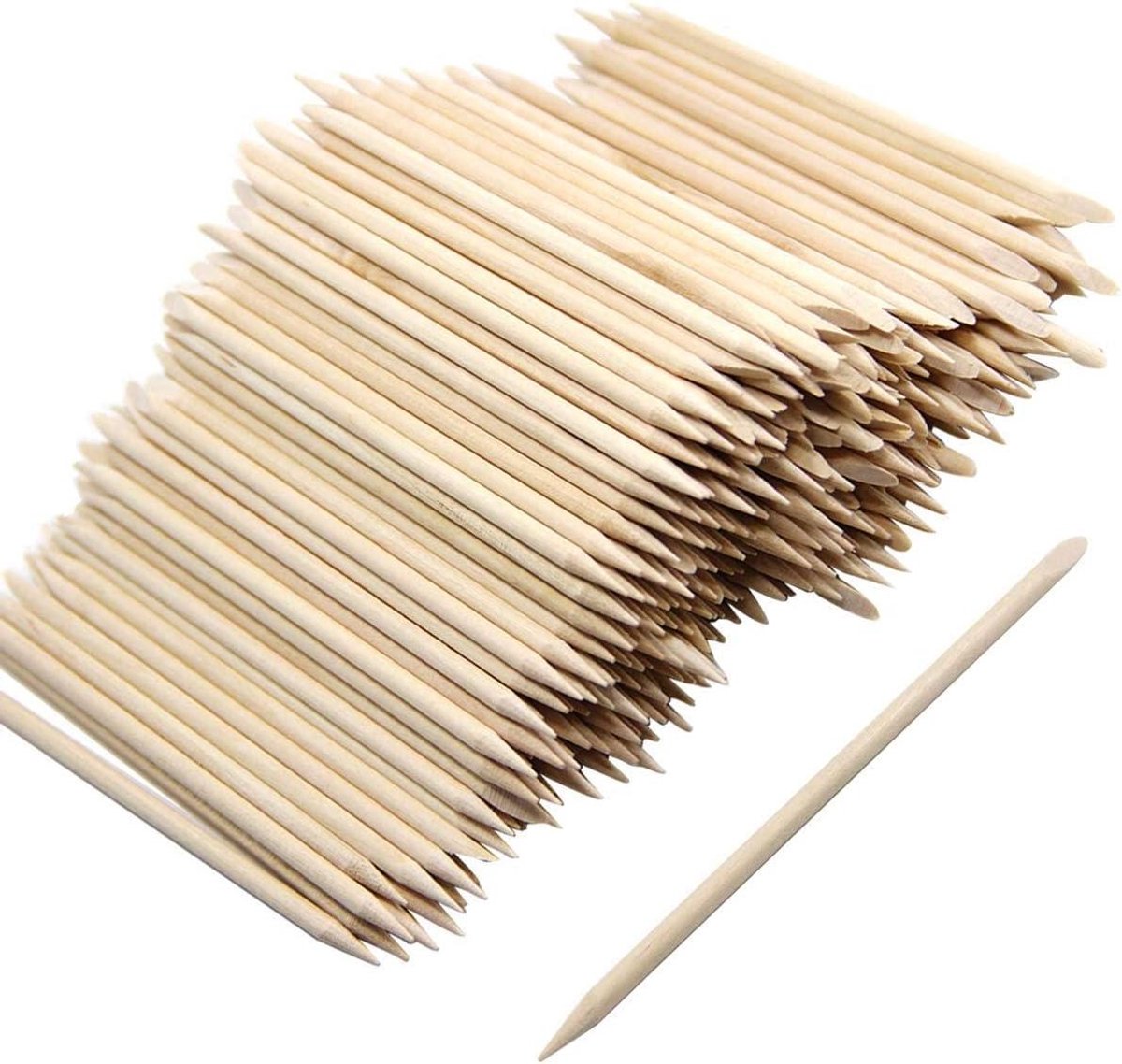 Allecta - Oranje houten stokjes voor manicure en pedicure - 300 stuks