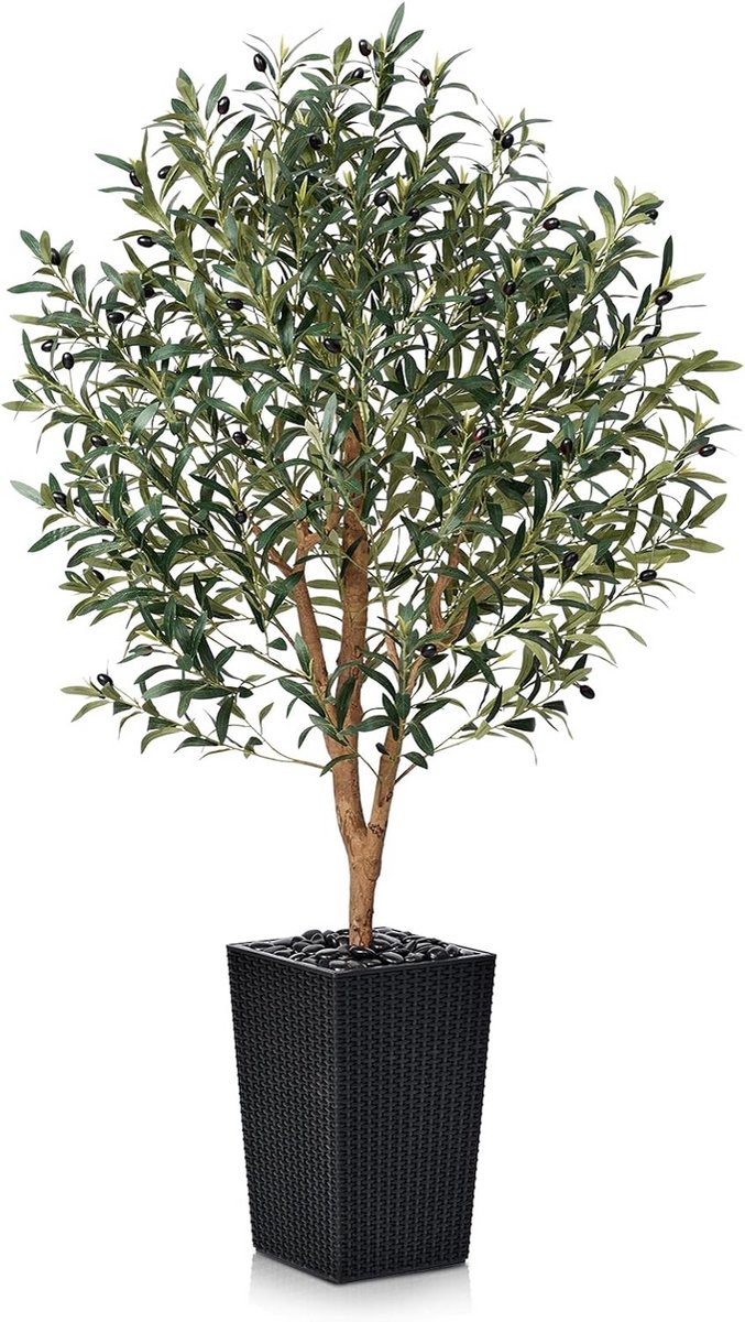 Kunstmatige Olijfboom 150 cm - Grote Kunstplant voor binnen en buiten - UV-bestendig