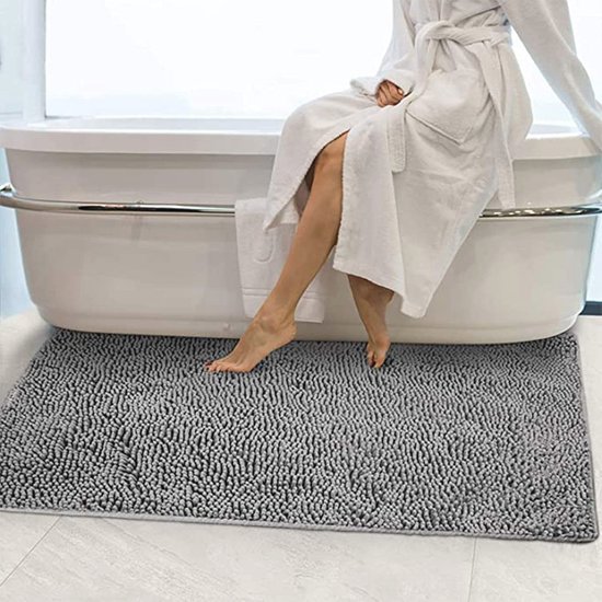 FYUN Extra Groot Badkamertapijt Lange Badmat 40x180cm Ultrazachte Chenille Tapijten Antislip En Waterabsorberende Badkuip Vloermat Runner Voor Badkamer Slaapkamer Keuken