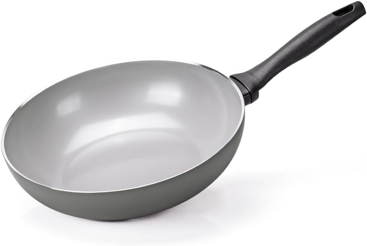 Grote Wokpan 30 cm met Dubbele Handgrepen - Geschikt voor Inductie