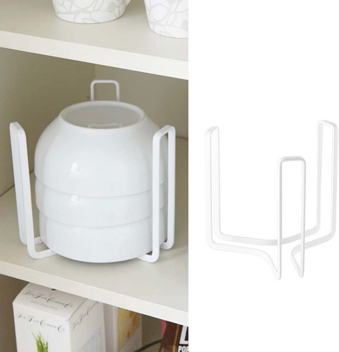 2 stuks kom houders organizer - metalen opslag rek voor 6,5 inch kom