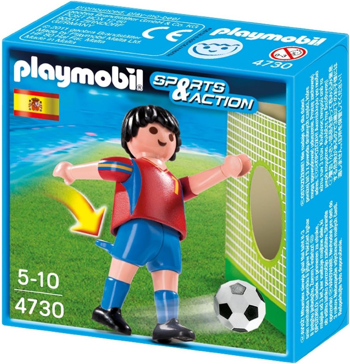 Voetballer Spanje Speelset met Schietfunctie en Doelbord