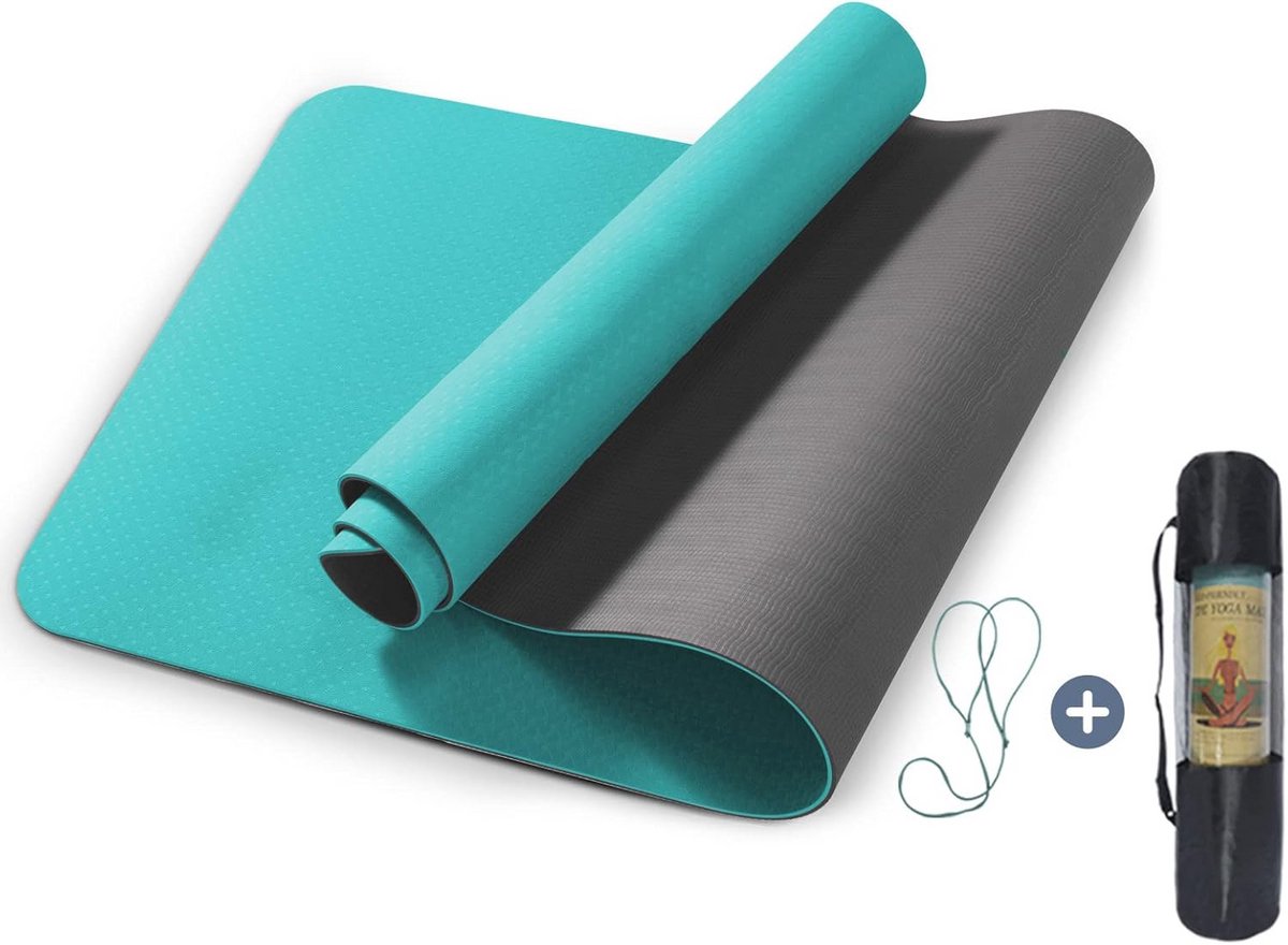 Antislip Yogamat met TPE-markeringen - Milieuvriendelijk en Scheurvast, Ideaal voor Thuis en Pilates