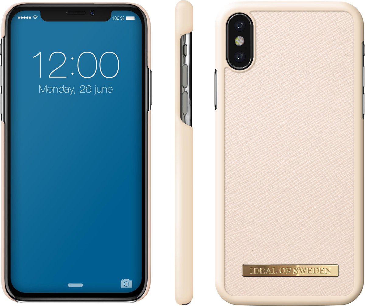 iDeal of Sweden Fashion Case Saffiano voor iPhone X/XS Beige