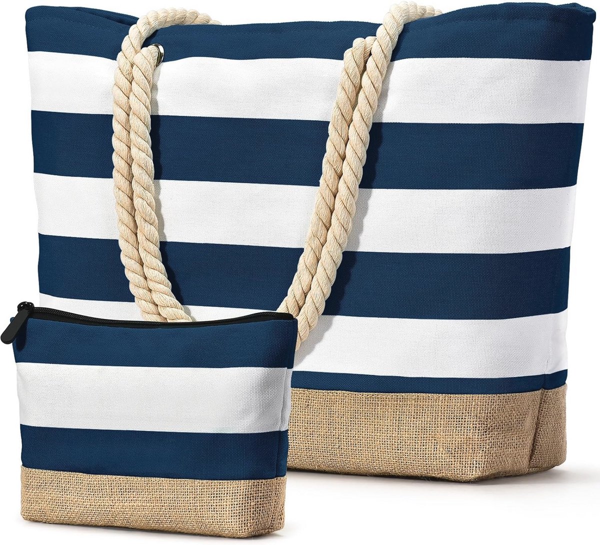 Waterdichte XXL Strandtas voor Dames - Opvouwbare Shoppertas met Ritssluiting