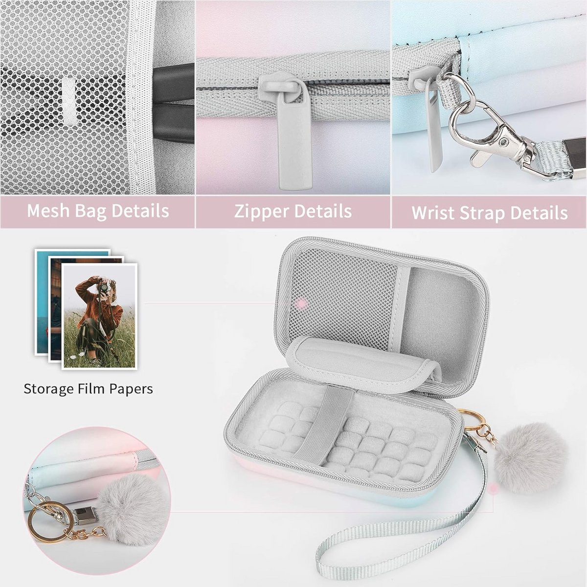 Tas voor PRINTOMATIC Smile Mini 2 HD Digitale Instant Camera Fotoprinter — cadeau in Cadeau-ideeën - foto 2