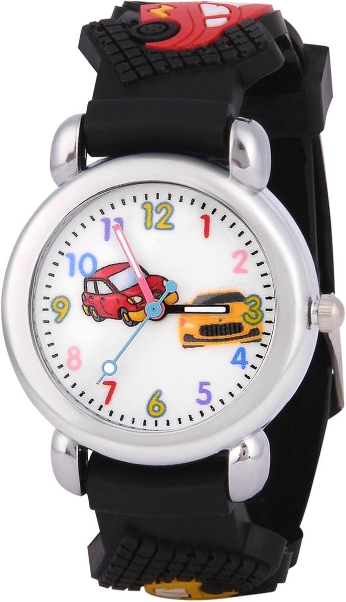 Kindhorloge Analoog met Siliconen Band - 3D Cartoon Ontwerp voor Jongens en Meisjes (3-11 Jaar)