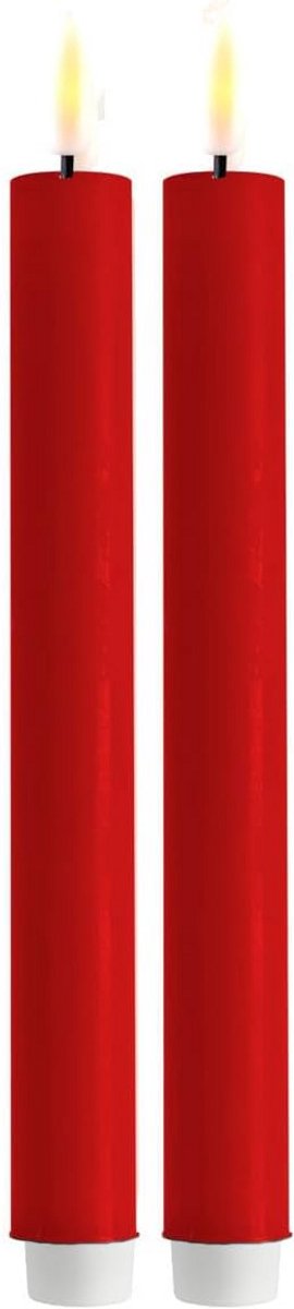 Lange Steekkaarsen 2 Stuks 24 CM - Klassiek Rood