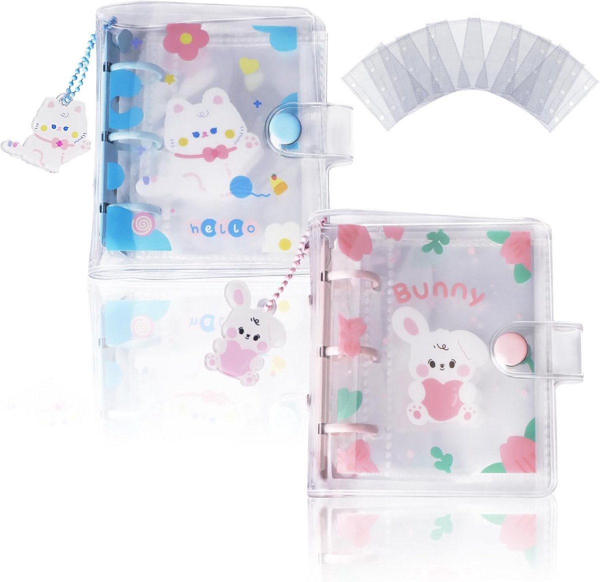 Kpop Fotokaartenbinder met Sleutelhanger – Mini Fotoalbum voor 60 Foto's