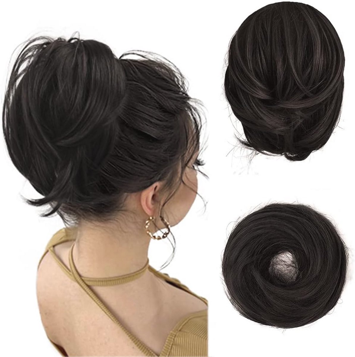 Synthetische Haarstuk Paardenstaart Korte Ponytail Bun Extensions voor Vrouwen
