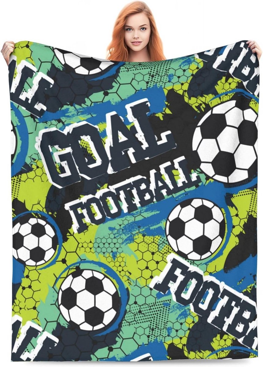 Super Zachte Voetbal Flanellen Deken voor Kinderen