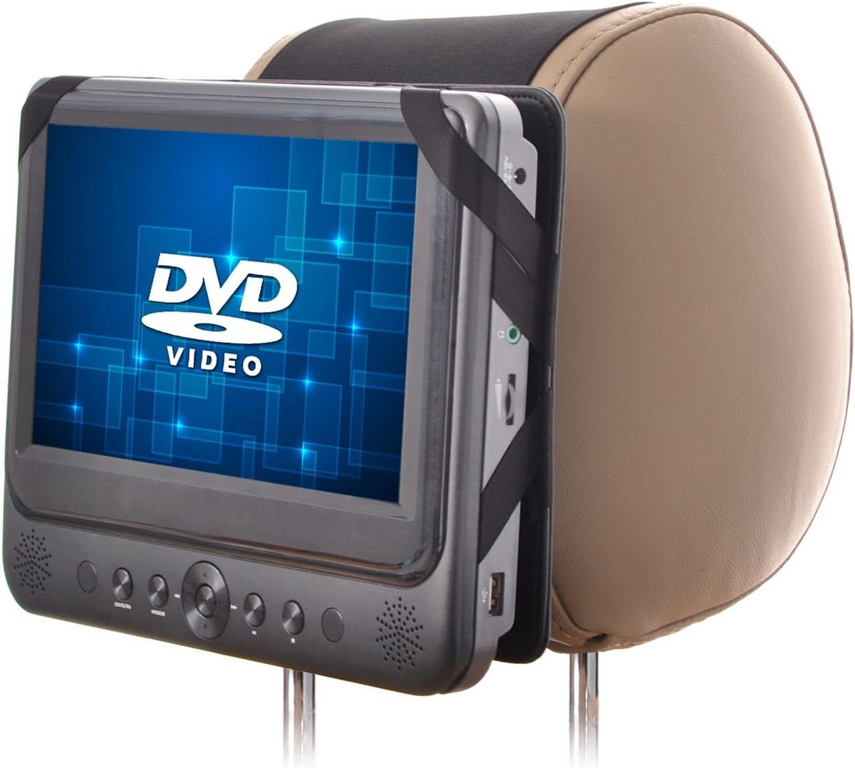 Autohoofdsteunhouder voor Draagbare DVD-speler 7 Inch met Draaibare Monitor