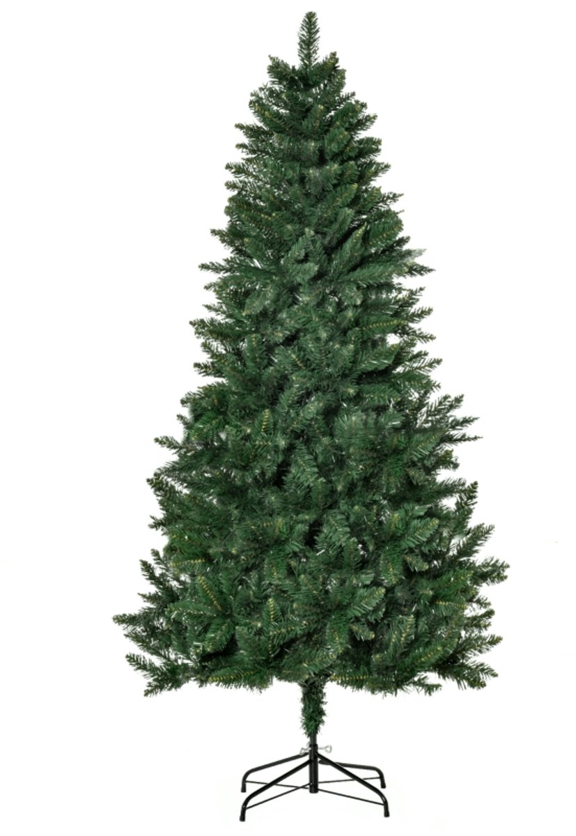 Kunstkerstboom-180 cm-Met 724 Takken en Standaard-Metaal-Groen
