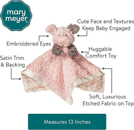 Knuffeldoekje met Varkentje voor Baby's en Peuters, Zacht en Veilig — afbeelding 5