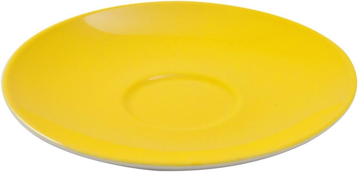 Espresso Kop en Schotel - Porselein - Zonnegeel - Ø 13 cm