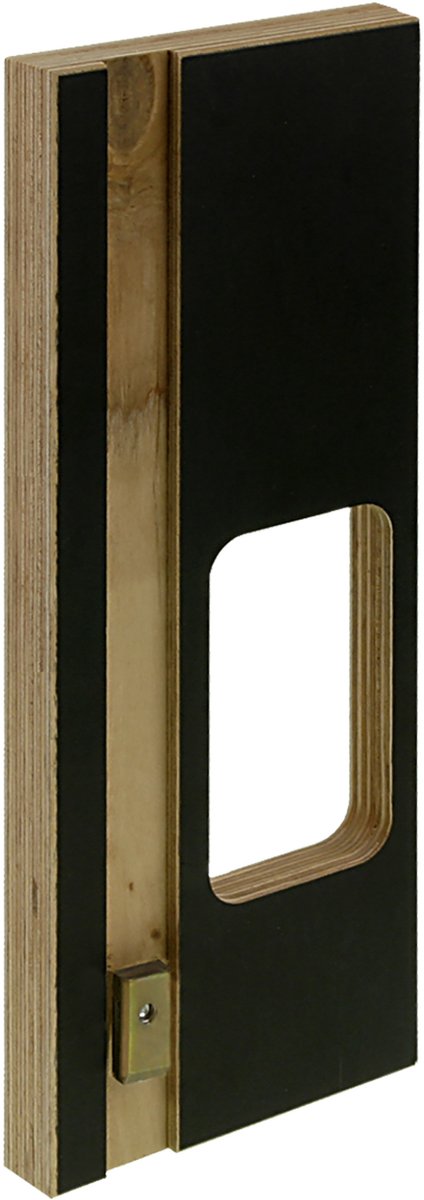 Mal - 1-delig - links - 89 x 89 mm - bruin