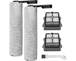 Vervangende rolborstels voor stofzuiger - Inclusief 2 rolborstels, 2 filters en 1 reinigingsborstel - Vervangende rolborstels en filters - Geschikt voor Tineco Floor One S5 / S5 Pro / S5 Pro 2 / S5 Extreme