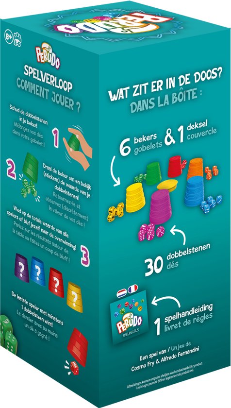 Zygomatic Board Game Studio Perudo - Dobbelsteen blufspel met bekers - 2-6 spelers