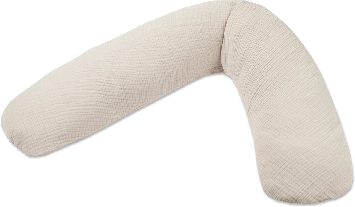 Theraline Voedingskussen Dodo Met Hoes - Muslin - Sandy Beige - 170 x 34 cm