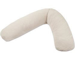 Theraline Voedingskussen Dodo Met Hoes - Muslin - Sandy Beige - 170 x 34 cm