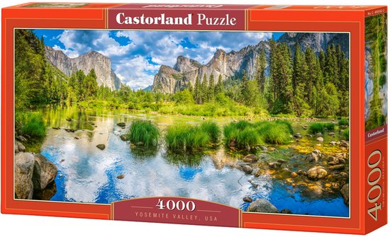 Castorland puzzeldoos met afbeelding van Yosemite Valley, USA, met 4000 stukjes.