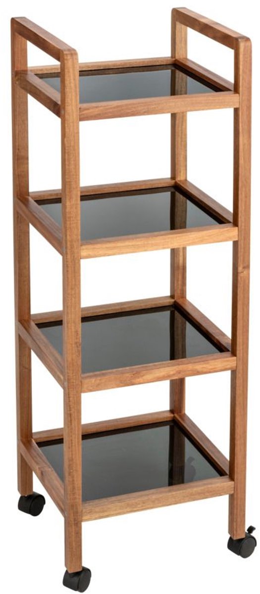 WENKO Fondi, Vrijstaand, Glas, Hout, Bruin, Universeel, 10 kg, 4 schappen
