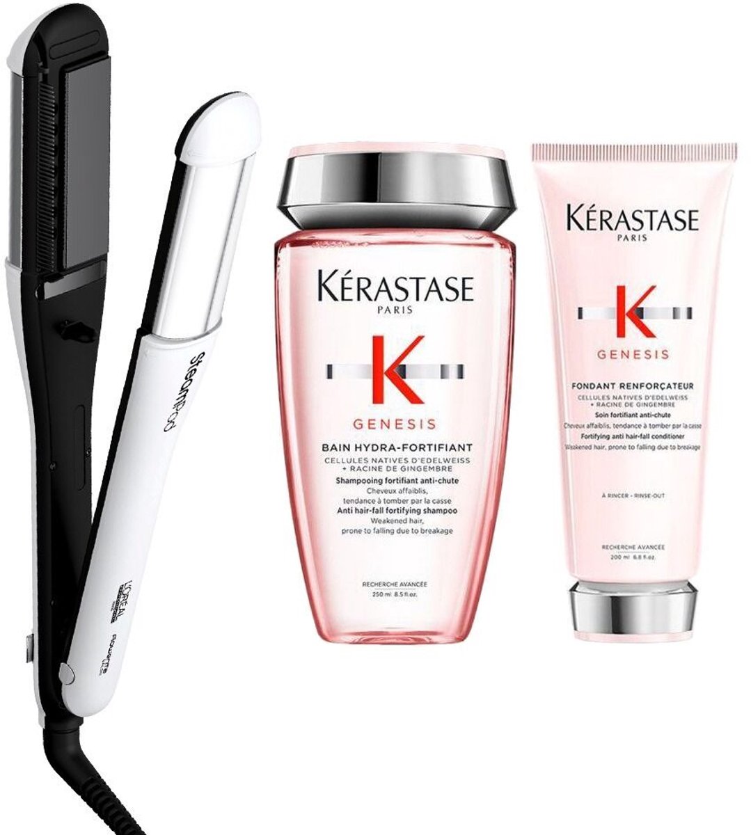 L'Oréal Professionnel Steampod 4.0 + Kérastase Genesis Bain Hydra-Fortifiant 250ml + Kérastase Genesis Fondant Renforcateur 200ml