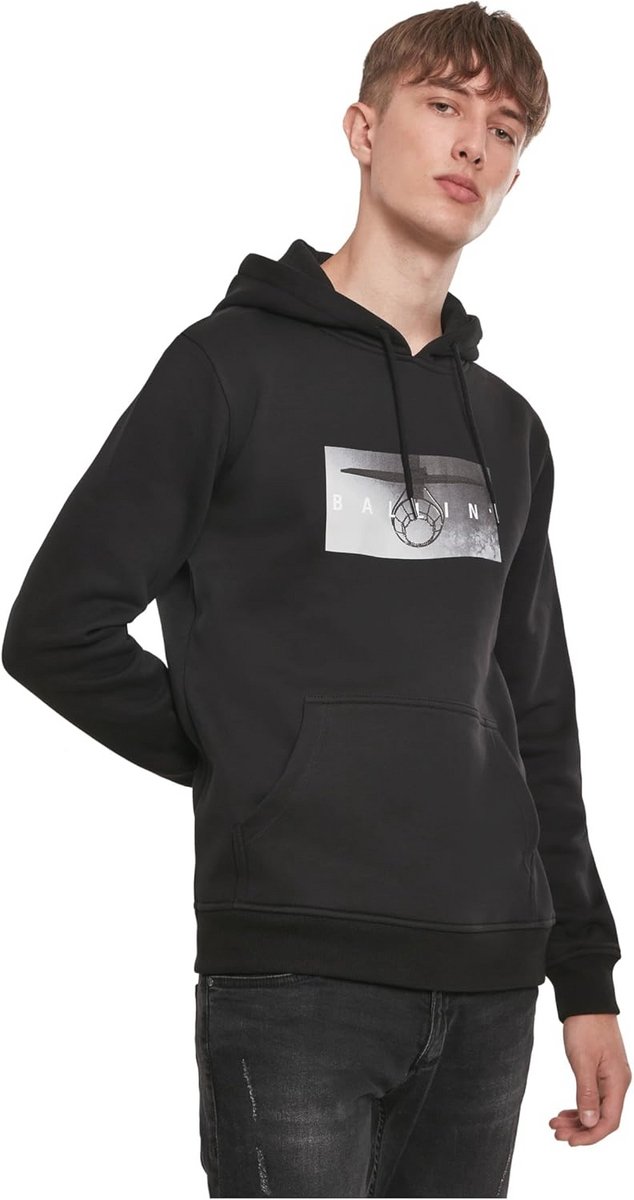 Heren Hoodie met BALLIN Print - Zwart - XS