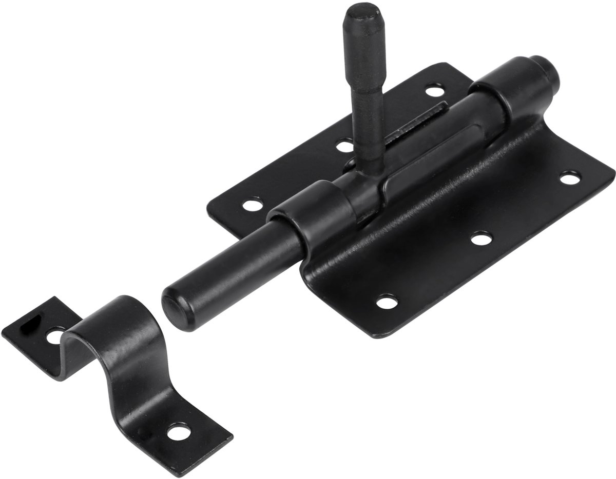 Starx plaatgrendel - met sluitplaat - 80 x 55 mm - zwart