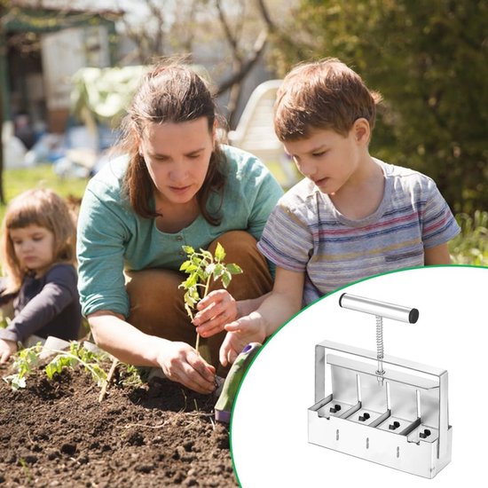 Handmatige Grondblokker voor Zaaien en Planten - 5,1 cm Handheld Grondblokker van Merkloos	 — afbeelding 3
