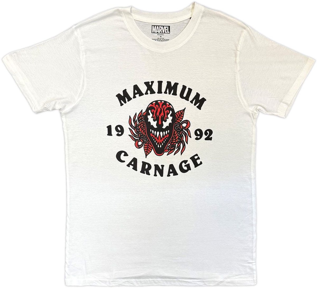 Marvel Venom - Maximum Carnage Heren Tshirt - S - Wit