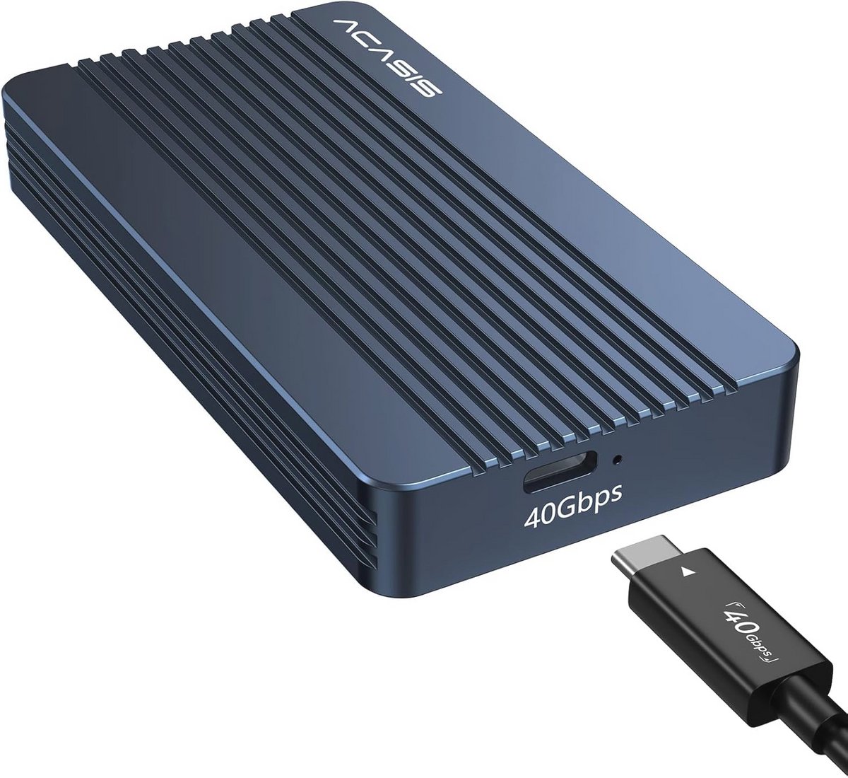 M.2 NVMe SSD Behuizing voor 40Gbps Gegevensoverdracht, Compatibel met Thunderbolt en USB