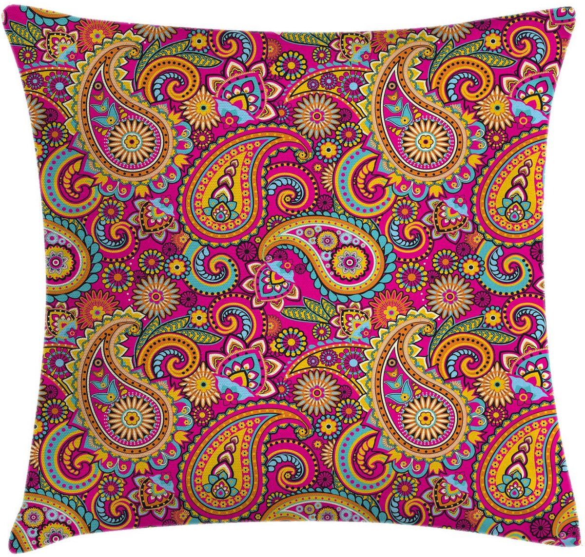 ABAKUHAUS Paisley Kussenhoes – 50x50 cm – dubbelzijdig bedrukt Multicolor