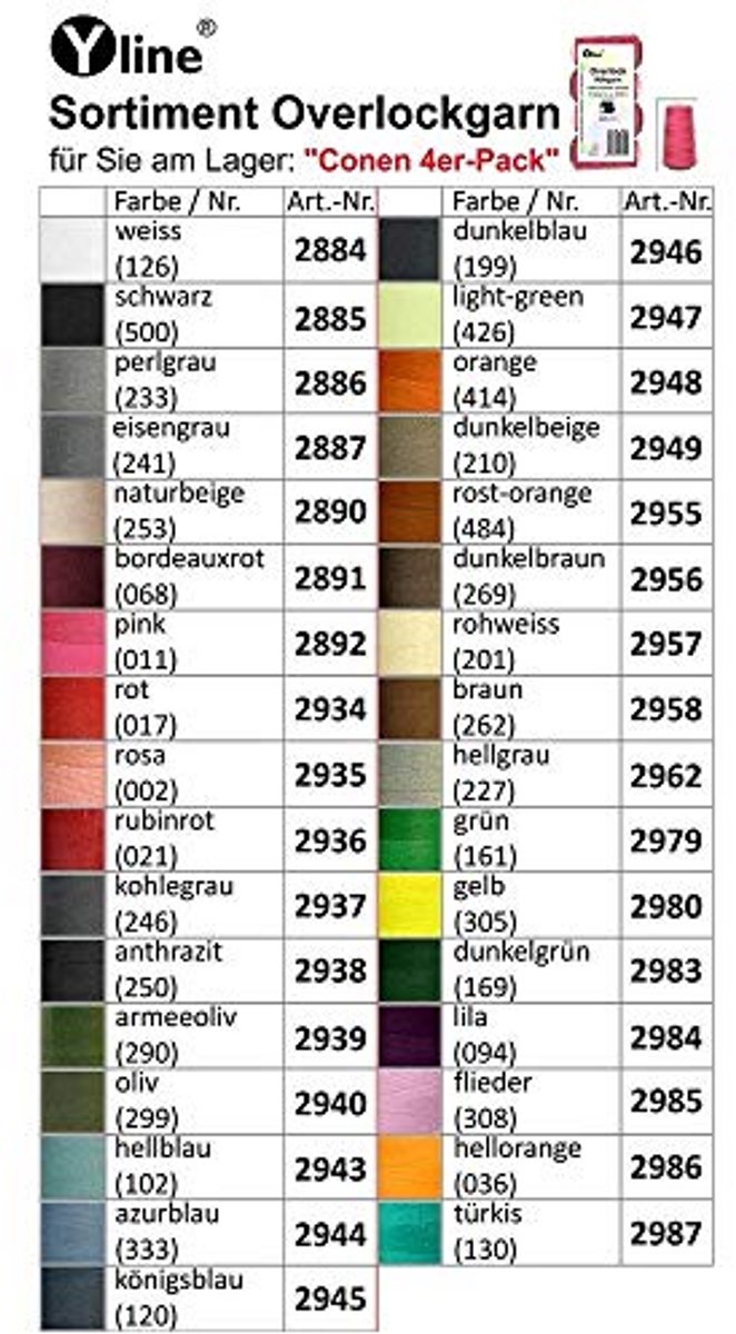 Overlock spoelen - Naaigaren 100% Polyester, Lila, 2743 m, Ne 40/2
