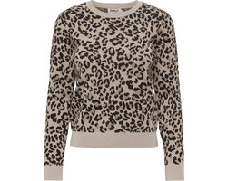 Only Trui Onlpilua Ls Glitter Jq O-neck Cs Kn 15352753 Amphora/black/toatsted Coco/ Silver Glitter Dames Maat - S