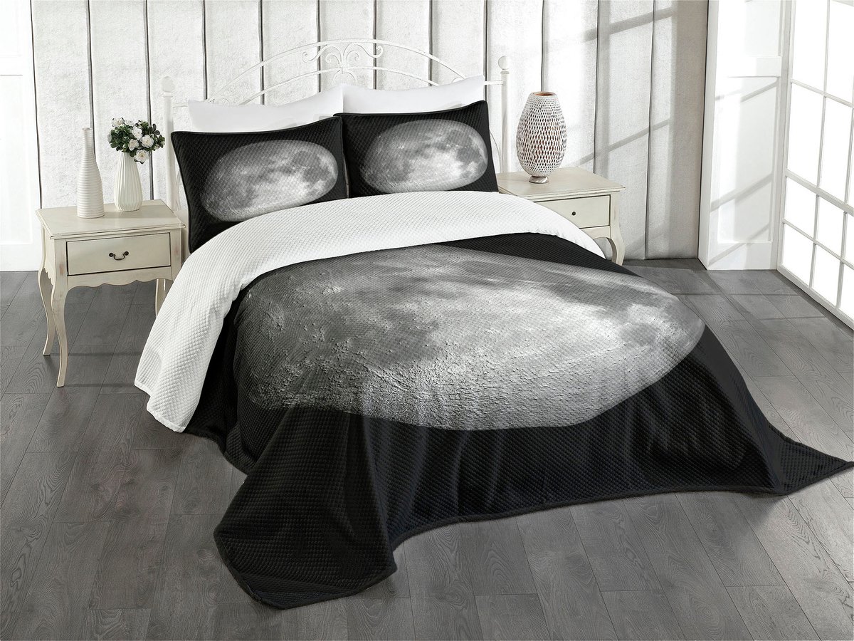 ABAKUHAUS Galaxie Sprei – Maan Ruimte – 3-delig, 220x220