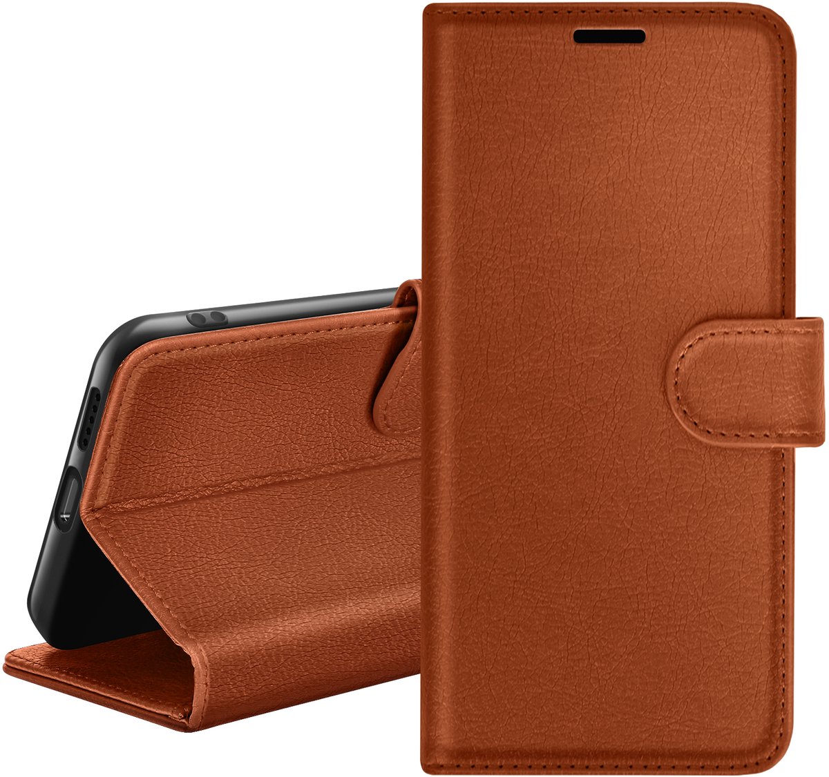 Zanae, Portemonneehoesje voor Xiaomi Redmi 12C Houder en lipje, Bruin