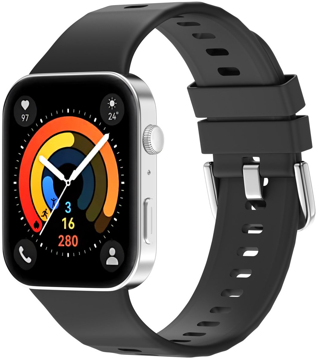 Siliconen bandje - Geschikt voor Huawei Watch Fit 3 - Zwart