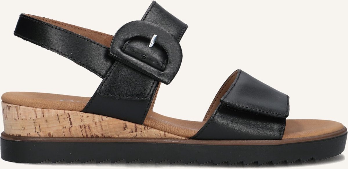Gabor 752 Sandalen - Met Sleehak - Dames - Zwart - Maat 41