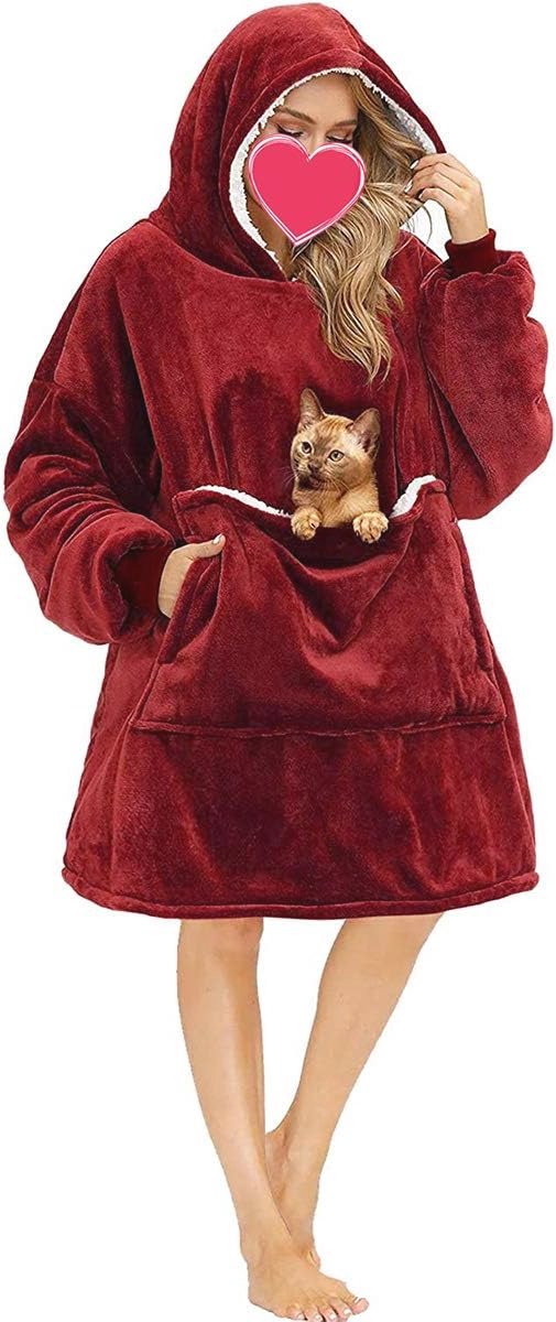 Overgrote Sherpa Hoodiedeken - Zachte en Warme Deken voor Draagcomfort