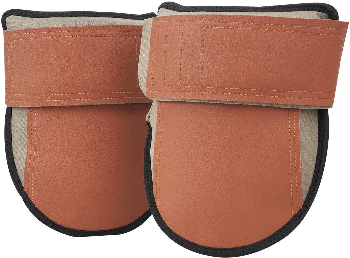 Kniebeschermers - Kniekussens - Duurzaam Leer - Extra Dikke Knieondersteuning - Machinewasbaar - 205 x 230 x 125 mm - Voor Tuinieren, Vloeren & Schoonmaken - Zwart & Bruin