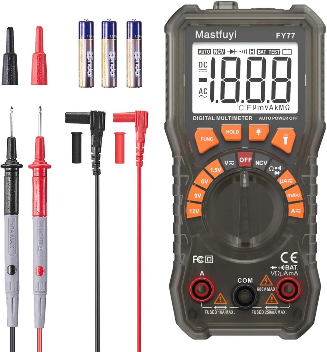 Digitale Multimeter met Contactloze Spanningsdetectie en Auto-Bereikfunctie