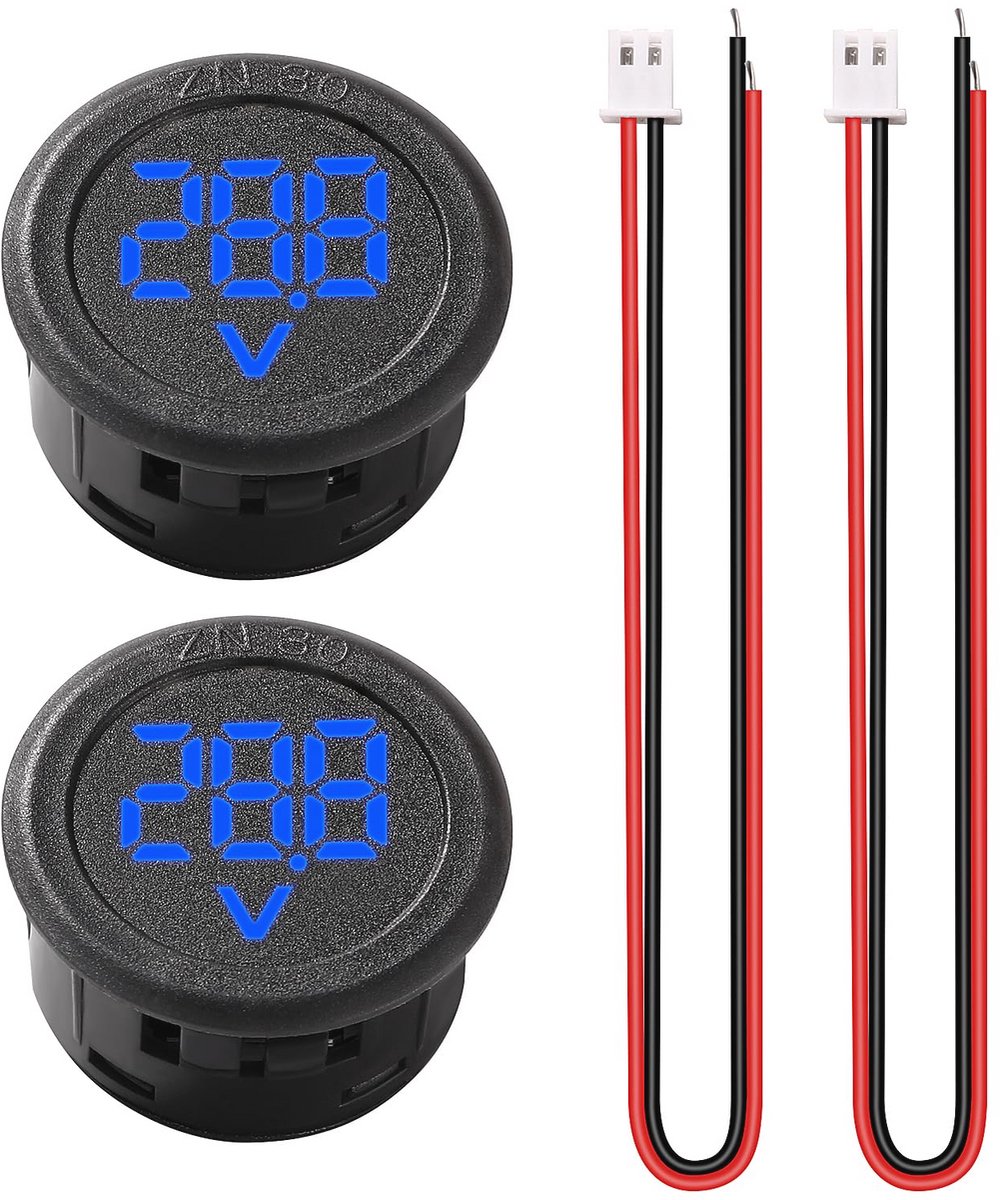 Waterdichte Digitale Voltmeter voor Motorfiets, Boot en Caravan - 5V-100V