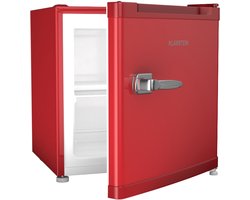 Klarstein Irene retro Mini Vriezer, 31 liter, Flexibel temperatuurbereik -24°C tot 10°C, Energie-efficiëntieklasse C, Stil 38 dB, Compact ontwerp, Mini koel-/vriescombinatie, Rood - Vrieskast Diepvrieskast - 4-Sterren - Freezer