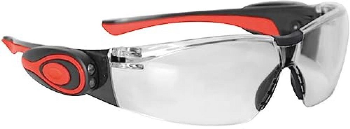 Stealth Veiligheidsbril met LED-lamp en Anti-condens Coating - Transparant Frame