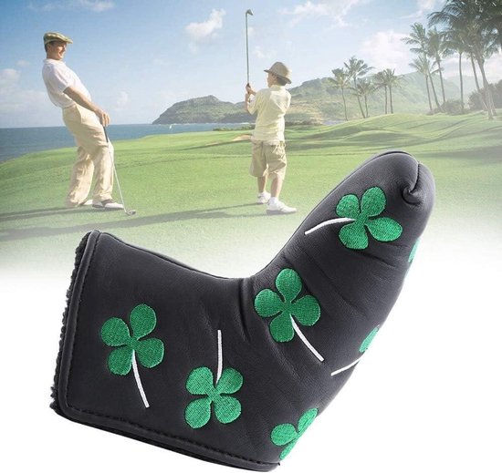 Allecta - Golf Putter Cover voor Blade Headcover Accessoire in Zwart Polyurethaan met Vierklaver - Sportieve Bescherming met Stijlvol Design van Allecta — afbeelding 4